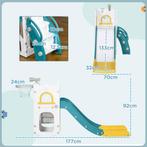 TRUUSK 4-in-1 Kinder Glijbaan Met Basketbalring - Telescopis, Verzenden, Nieuw