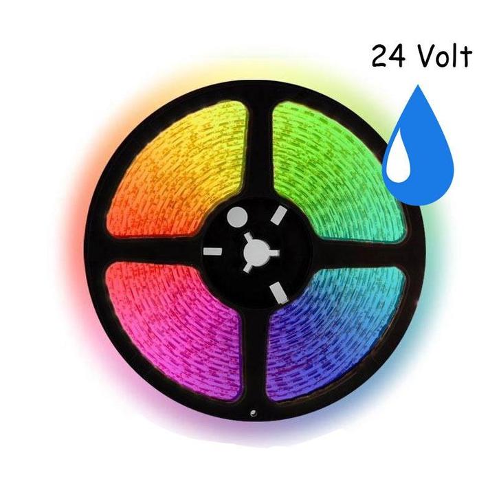 5 meter RGB led strip waterproof - IP65 - 60Leds/m - 24V, Hobby en Vrije tijd, Elektronica-componenten, Nieuw, Ophalen of Verzenden