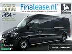 Volkswagen Crafter 35 2.0 TDI L4H3 140PK 3000KG TG €459pm, Auto's, Volkswagen, Zwart, Nieuw, Lease