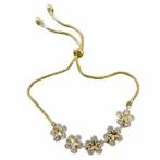 Fako Bijoux® - Dames Armband Vijf Bloemetjes Kristal -, Verzenden, Nieuw