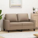 vidaXL Tweezitsbank 120 cm kunstleer cappuccinokleurig, Verzenden, Leer, Minder dan 150 cm, Nieuw