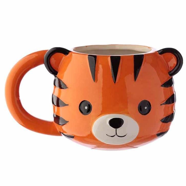 Beker Cutiemals hoofd Tijger NIEUW, Huis en Inrichting, Keuken | Servies, Nieuw, Ophalen of Verzenden