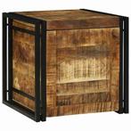 vidaXL Opslagdoos Bruin en zwart 50 x 50 x 50 cm Ruw, Huis en Inrichting, Woonaccessoires | Kisten, Verzenden, Nieuw