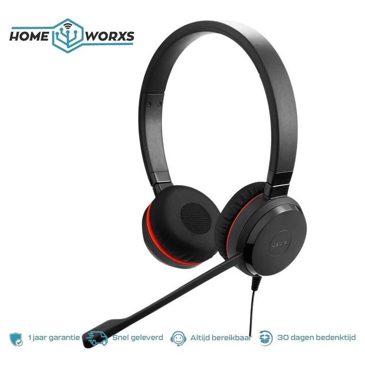 Jabra Evolve 30 II Headset USB-A Bedraad Refurbished, Computers en Software, Headsets, Gaming headset, Inklapbare microfoon, Mute-functie