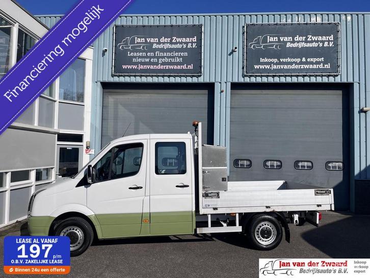 Volkswagen Crafter 35 2.0 TDI Euro 6 Dubbele cabine Open laa, Auto's, Bestelauto's, Lease, Handgeschakeld, Wit, Financial lease