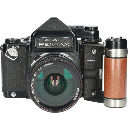 Asahi Pentax 6×7 MLU met SMC Pentax 67 45mm f/4 CM2571, Audio, Tv en Foto, Fotocamera's Analoog, Gebruikt, Pentax, Ophalen of Verzenden