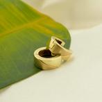 Gouden gematteerde klapcreolen | Ø 15 mm (gouden oorringen), Sieraden, Tassen en Uiterlijk, Oorbellen, Ophalen of Verzenden, Gebruikt