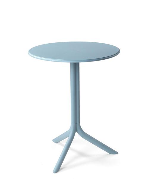 Nardi Spritz Bistrotafel van glasvezel Ø60,5 cm - Blauw, Tuin en Terras, Tuintafels, Ophalen of Verzenden