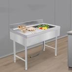 Verstelbare RVS Spoelbak Vrijstaand 100×50×80 cm, Verzenden, Nieuw