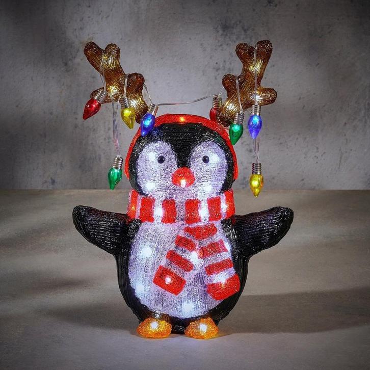 Kerstverlichting Buiten Penguin - L32 x B21 x H42 cm - Meerk, Diversen, Kerst, Nieuw, Verzenden