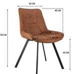 2x Moderne Eetkamerstoelen – Gestoffeerd, Ergonomisch, Krasb, Huis en Inrichting, Stoelen, Verzenden, Nieuw