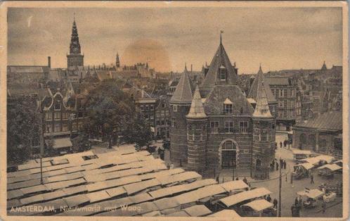 AMSTERDAM - Nieuwmarkt met Waag, Verzamelen, Ansichtkaarten | Nederland, Verzenden