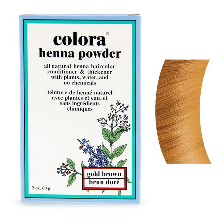 Colora Henna  Kleurpoeder  Gold Brown  60 gr, Sieraden, Tassen en Uiterlijk, Uiterlijk | Haarverzorging, Nieuw, Verzenden