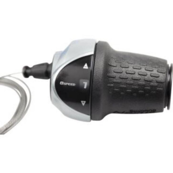 Shimano 8-speed draaiversteller - zilver - kunststof/rubb..., Fietsen en Brommers, Fietsonderdelen, Nieuw, Ophalen of Verzenden