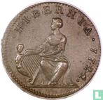 Ierland ½ penny 1722 Woods Hibernia halfpenny, Verzenden, Losse munt