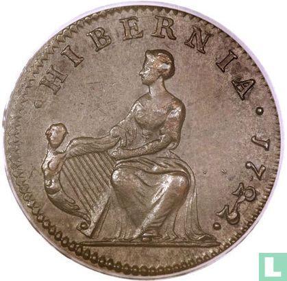 Ierland ½ penny 1722 Woods Hibernia halfpenny, Postzegels en Munten, Munten | Europa | Niet-Euromunten, Losse munt, Overige landen