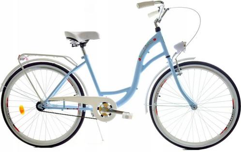 Meisjesfiets - 26 inch - stadsfiets - lichtblauw wit, Fietsen en Brommers, Fietsen | Kinderfietsjes, Nieuw, Ophalen of Verzenden