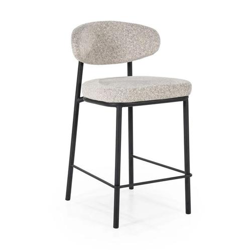 *WOONWINKEL* By-Boo Jari Scandinavische Barstoel Stof Beige, Huis en Inrichting, Barkrukken, Nieuw, Verzenden