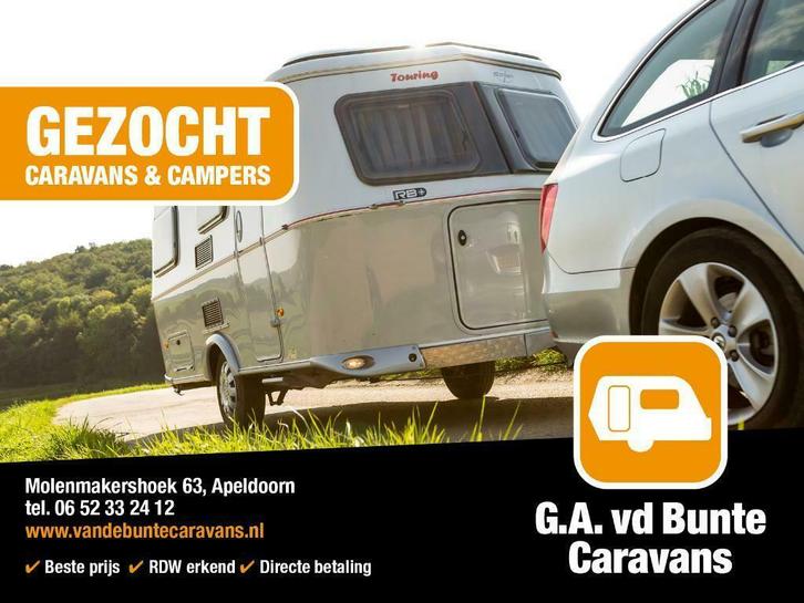 GEVRAAGD Eriba Tourings,Kip Shelter,Vision,Kompakt!, Caravans en Kamperen, Caravan Inkoop