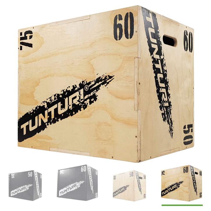 Tunturi Plyo Box Wood 50/60/75cm, Sport en Fitness, Fitnessmaterialen, Overige typen, Nieuw, Verzenden