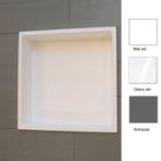 Inbouwnis Luca Sanitair 29.5x29.5x8 cm Solid Surface Mat Wit, Nieuw, Ophalen of Verzenden, Bad