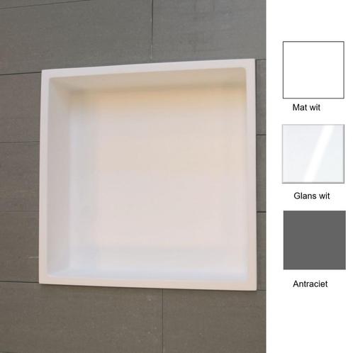Inbouwnis Luca Sanitair 29.5x29.5x8 cm Solid Surface Mat Wit, Doe-het-zelf en Verbouw, Sanitair, Bad, Nieuw, Ophalen of Verzenden
