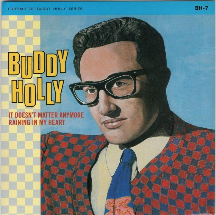 Buddy Holly - It Doesnt Matter Anymore + Raining In My...., Cd's en Dvd's, Vinyl Singles