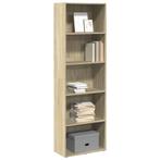 vidaXL Boekenkast 60x30x189 cm bewerkt hout sonoma, Huis en Inrichting, Kasten | Boekenkasten, Minder dan 50 cm, Verzenden, Nieuw