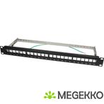 LogiLink NK4042 keystone patch paneel 19   24 modules zwart, Computers en Software, Netwerk switches, Verzenden, Nieuw