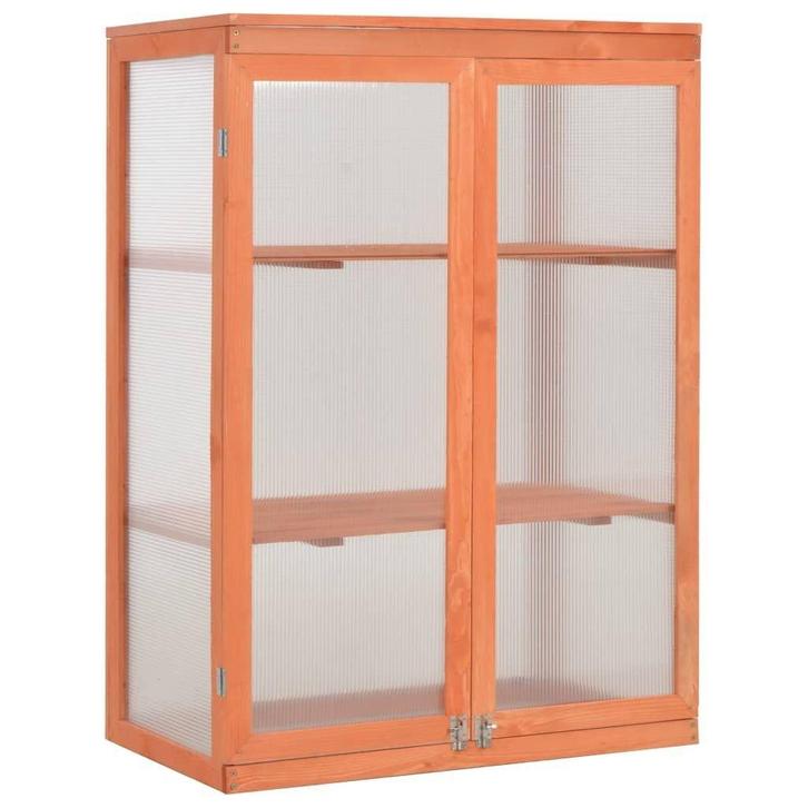 Tuinkas Hout - Bescherm je Planten! Tweedekansje - 40%, Tuin en Terras, Kassen, Polycarbonaat, Overige materialen, Nieuw, Kweekkas