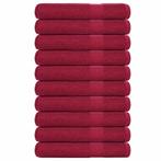 vidaXL Handdoeken 10 st 100x200 cm 360 g/m² 100% katoen, Verzenden, Nieuw, Rood