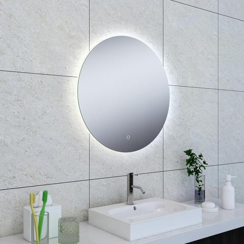 Ronde Spiegel Wiesbaden Soul met LED Verlichting en, Doe-het-zelf en Verbouw, Sanitair, Bad, Nieuw, Ophalen of Verzenden