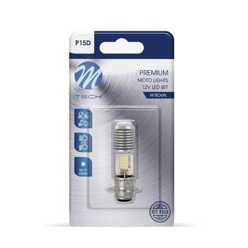 M-Tech LED - P15D 12V 12x 1W - Premium - Wit - Enkel, Motoren, Tuning en Styling, Verzenden