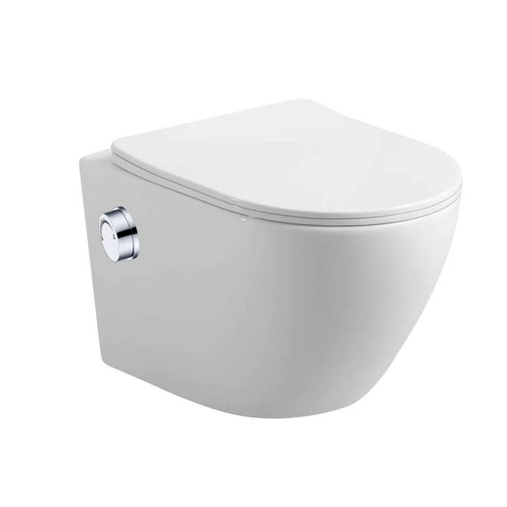 Liva bidet toilet wit rimfree met softclose zitting, Doe-het-zelf en Verbouw, Sanitair, Toilet, Nieuw, Verzenden