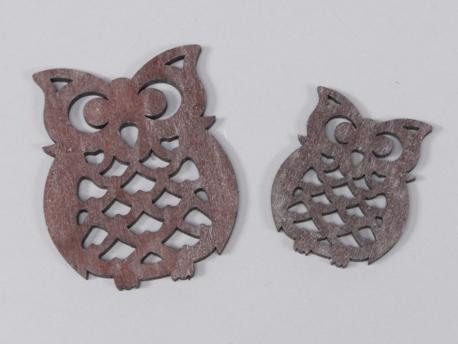 Houten UILTJES BRUIN 5/7cm. 10 stuks Houten Uiltjes, Hobby en Vrije tijd, Knutselen, Nieuw, Ophalen of Verzenden