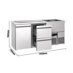 GGM Gastro | Biertoonbank PREMIUM - 1950x700mm - 1 deur & 2, Verzenden, Nieuw in verpakking, Hotelinrichting