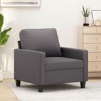 vidaXL Fauteuil 60 cm kunstleer grijs, Eenpersoons, Verzenden, Nieuw, Leer