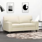 vidaXL Tweezitsbank 120 cm kunstleer crèmekleurig, Huis en Inrichting, Banken | Bankstellen, Verzenden, 150 tot 200 cm, Leer, Nieuw