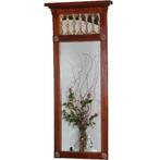 Shouwspiegel in mahonie met goud maaswerk in de kroon 1830, Antiek en Kunst, Ophalen of Verzenden