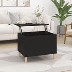 vidaXL Salontafel 60x44,5x45 cm bewerkt hout zwart, Minder dan 50 cm, 50 tot 100 cm, Verzenden, Nieuw