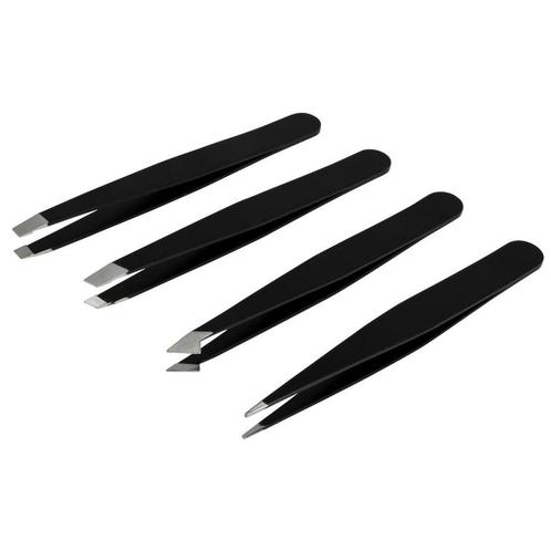 Benson 4-delige pincet set - veelzijdig - zwart - 9 cm, Sieraden, Tassen en Uiterlijk, Uiterlijk | Haarverzorging, Nieuw, Ophalen of Verzenden