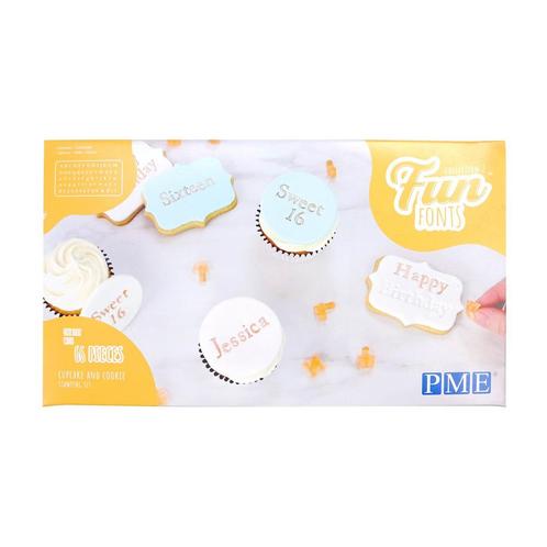 PME Tekst Stempelset Cupcake/Cookie Fun Fonts - Collectie 2, Hobby en Vrije tijd, Taarten en Cupcakes maken, Nieuw, Verzenden