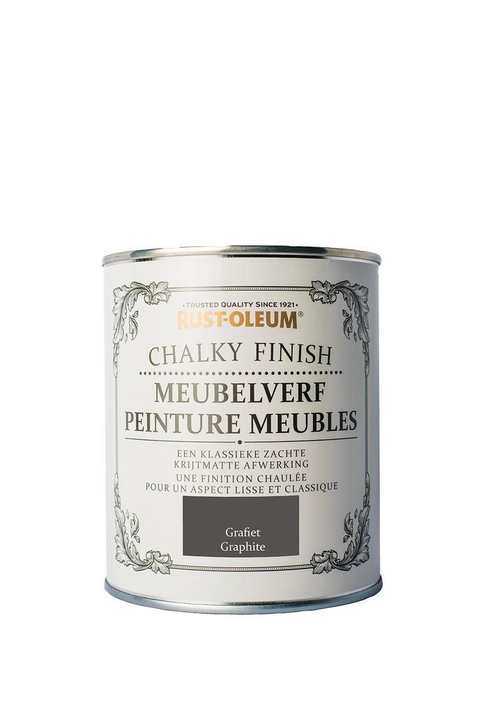 Rust oleum chalky finish meubelverf 750 ml, grafiet, blik, Doe-het-zelf en Verbouw, Verf, Beits en Lak, Nieuw, Verzenden