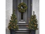Black Box Trees Glendon Set van 2 Kerstbomen en 1 Krans met, Verzenden, Nieuw