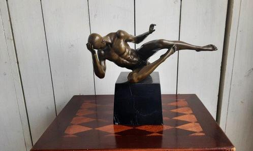 Onbekend - Onbekend - Beeld, Naakte man - 21 cm - Brons, Antiek en Kunst, Curiosa en Brocante