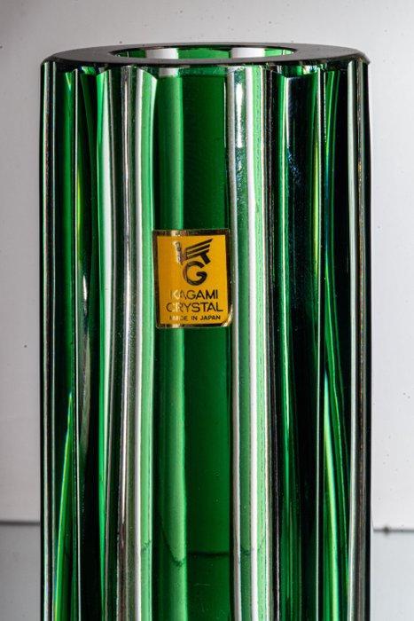 Kagami - Edo Kiriko - Vaas - Handgeslepen ontwerpersvaas, Antiek en Kunst, Antiek | Glas en Kristal