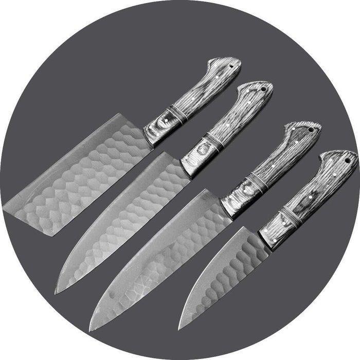 Keukenmes - Pakka wood, met de hand gevouwen staal met, Antiek en Kunst, Antiek | Keukenbenodigdheden