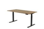 Zit sta bureau YOUP02 zwart-cognac Walnoten 120x80, Ophalen of Verzenden, Nieuw in verpakking