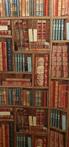 Stoffen boekenkast gobelin 500x140cm - boeken-land-retro-