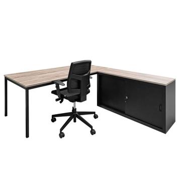 -18% - Duo Bureau Budget - 180x200 - Bureau met Stoelen beschikbaar voor biedingen